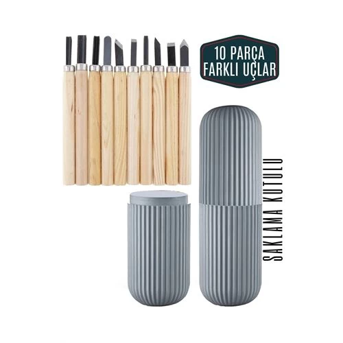 Modacar Kutulu Ahşap Saplı İskarpela Seti Ağaç Ve Ahşap İşleme İçin Profesyonel Hobi Takımı Ahşap Yontma  Araçları 