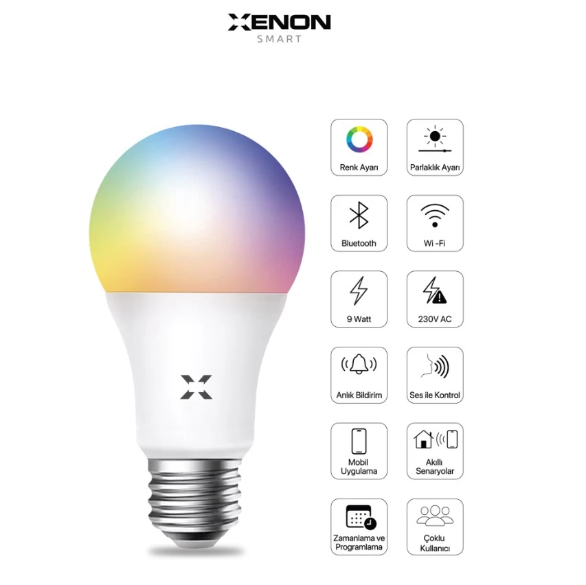 Xenon Smart Wi-fi Led Akilli Rgb Ampul X7021