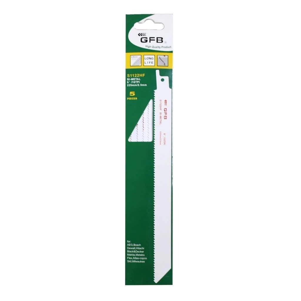 Gfb S1122hf Bimetal Panter Testere Bıçağı 5li Paket