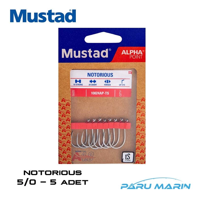 Mustad Alpha Point Notorious 5/0 Olta İğnesi