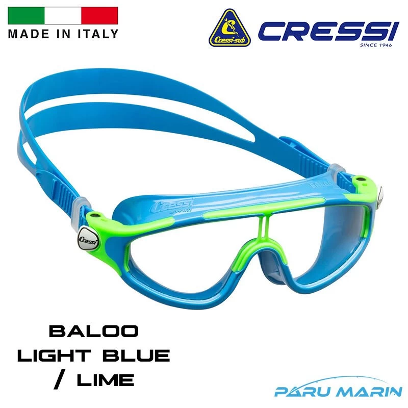 Cressi Baloo 3-6 Yaş Lime / Light Blue Deniz Gözlüğü