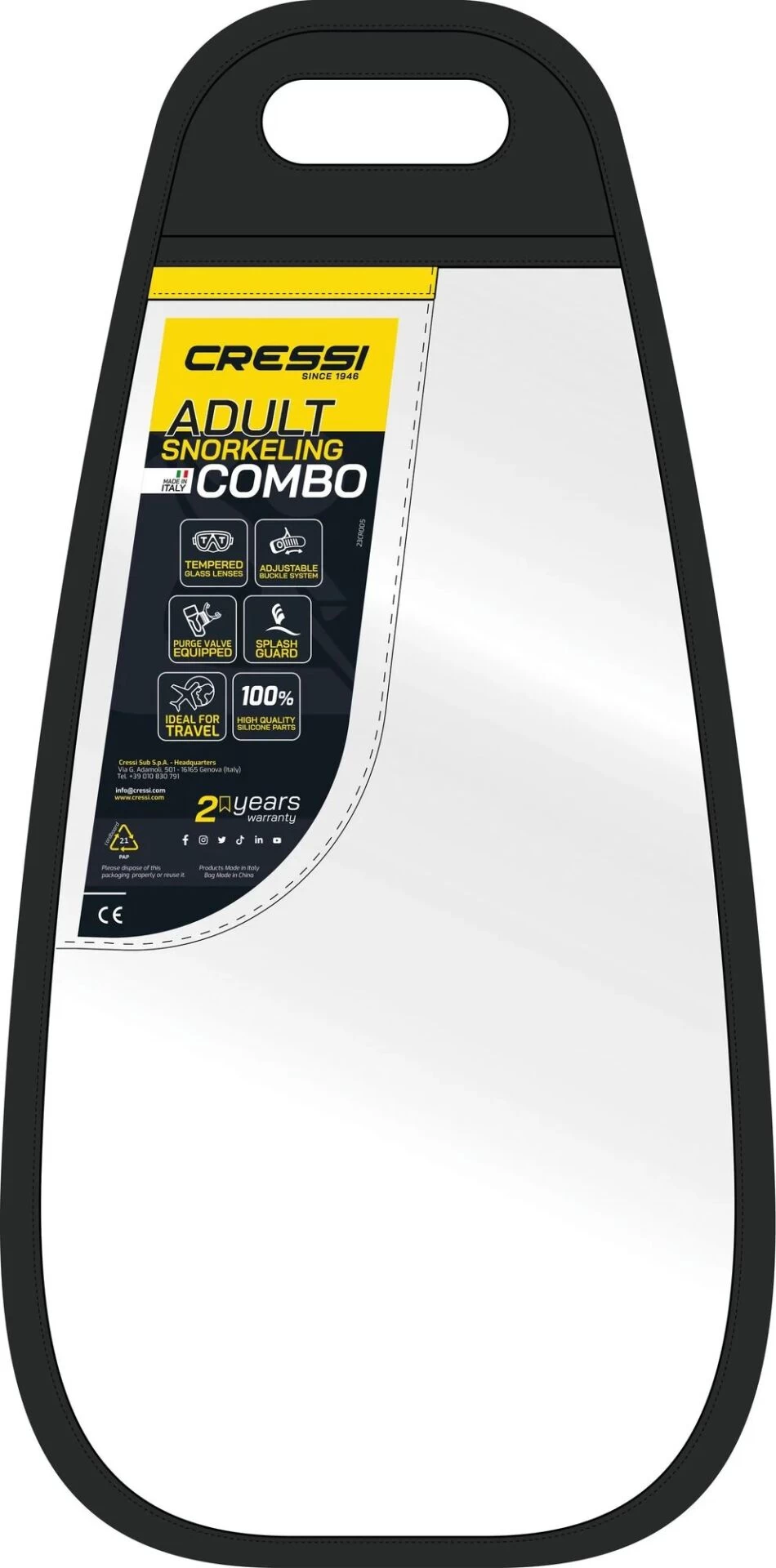 Cressi Matrix Maske + Gamma Şnorkel Set Mavi