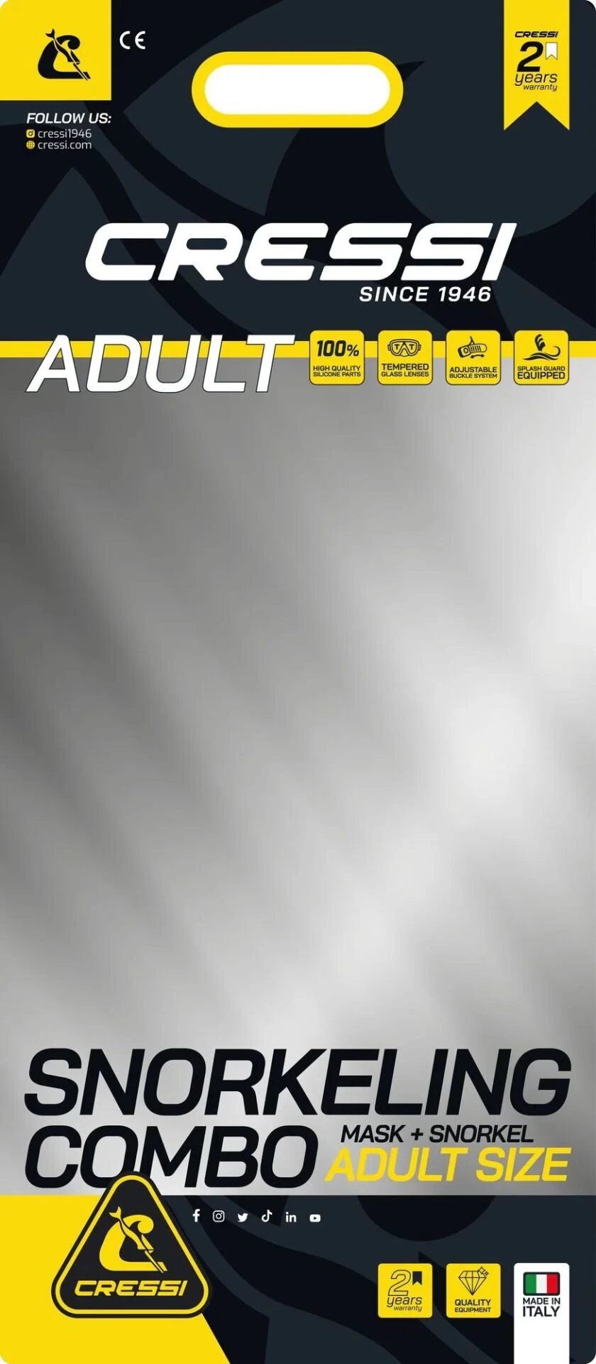 Cressi Perla Mare Maske Ve Şnorkel Set Siyah / Mavi