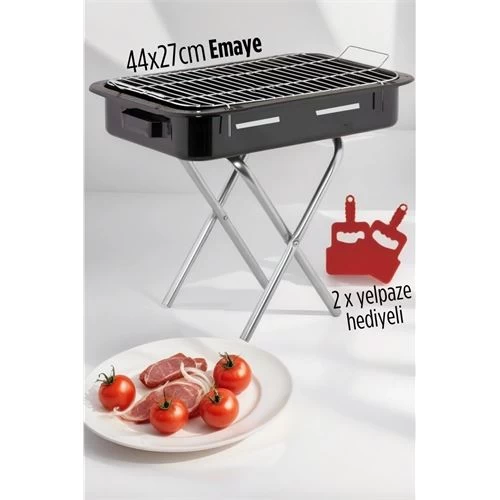 Modacar Emaye Mangal Katlanır Ayaklı No:1 44 X 27 Cm