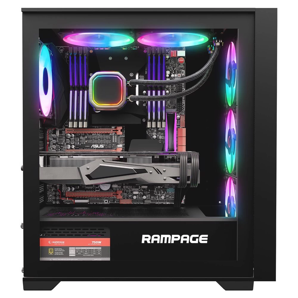 Rampage Voyager 750w 80+ Bronze Sİyah Gamİng Kasa