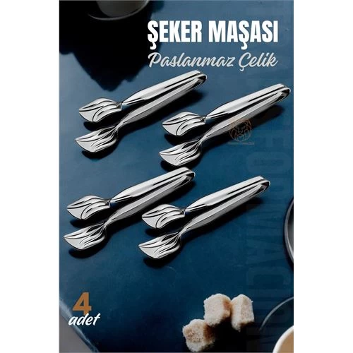 Modacar Şeker Maşası Paslanmaz Çelik 4 Adet