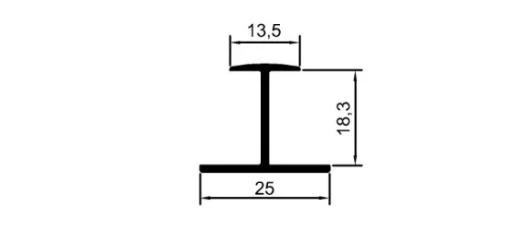 Çp 0070 A 18 Mm Eloksal Mat Mdf Birleştirme Profili H 2 Mt