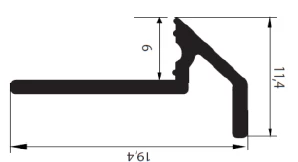 Md-1027 T Cam Çitasi Eloksal Parlak 3 Mt