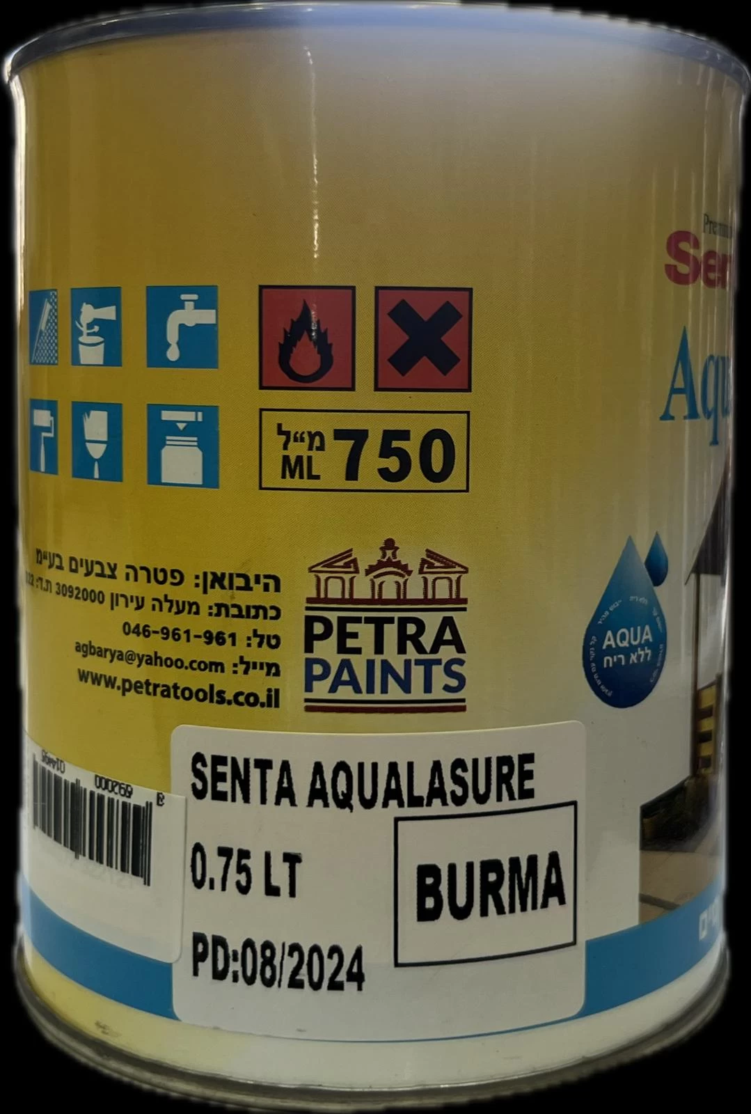 Senta Aqua Lasure Vernik Burma 0,75 L