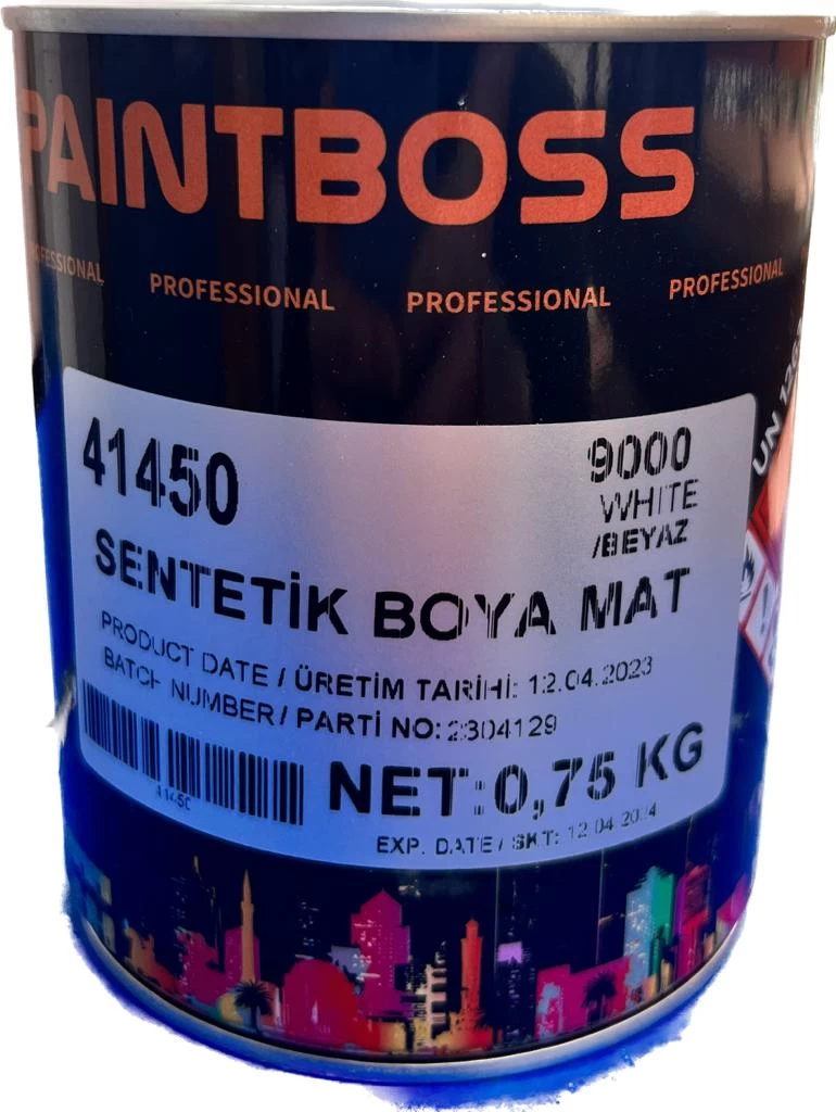 Paintboss 41450 Sentetik Boya Mat Siyah 15 Kg (9005)