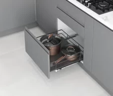 Starax S-2621-C Ahşap Tablali Çift Açilim Kapağa Monte Gizli Rayli Çekmece 35 Modül