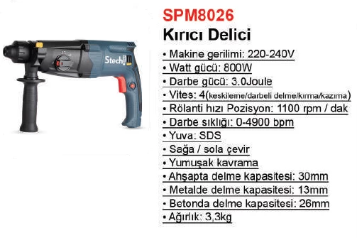 Stechend Spm8026 Kirici Delİcİ 800 W