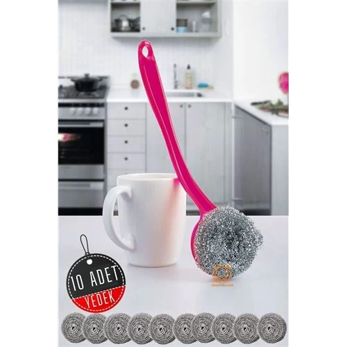 Modacar Çelik Tel Bulaşık Teli Ergonomik 10 Yedekli M.janssens Design