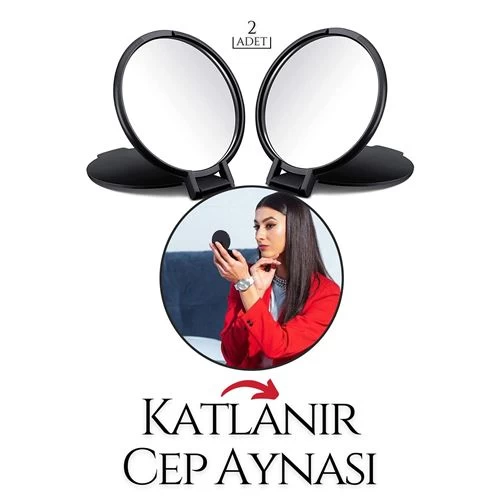 Modacar Katlanabilir Mini Çanta Aynası 2 Li Set