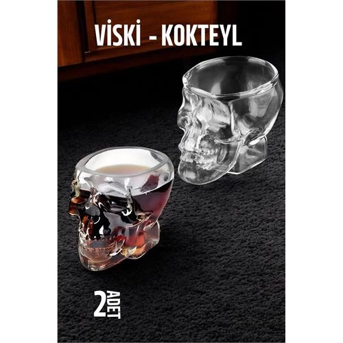 Modacar Kurukafa Viski Ve Kokteyl Cam 2 Adet