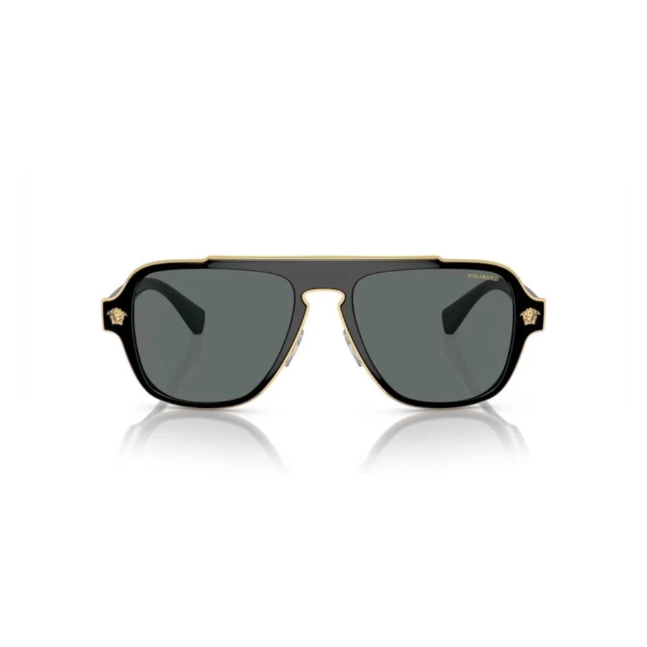 Versace Ve 2199 100281 56 Erkek Damla Siyah Metal Polarize Güneş Gözlüğü