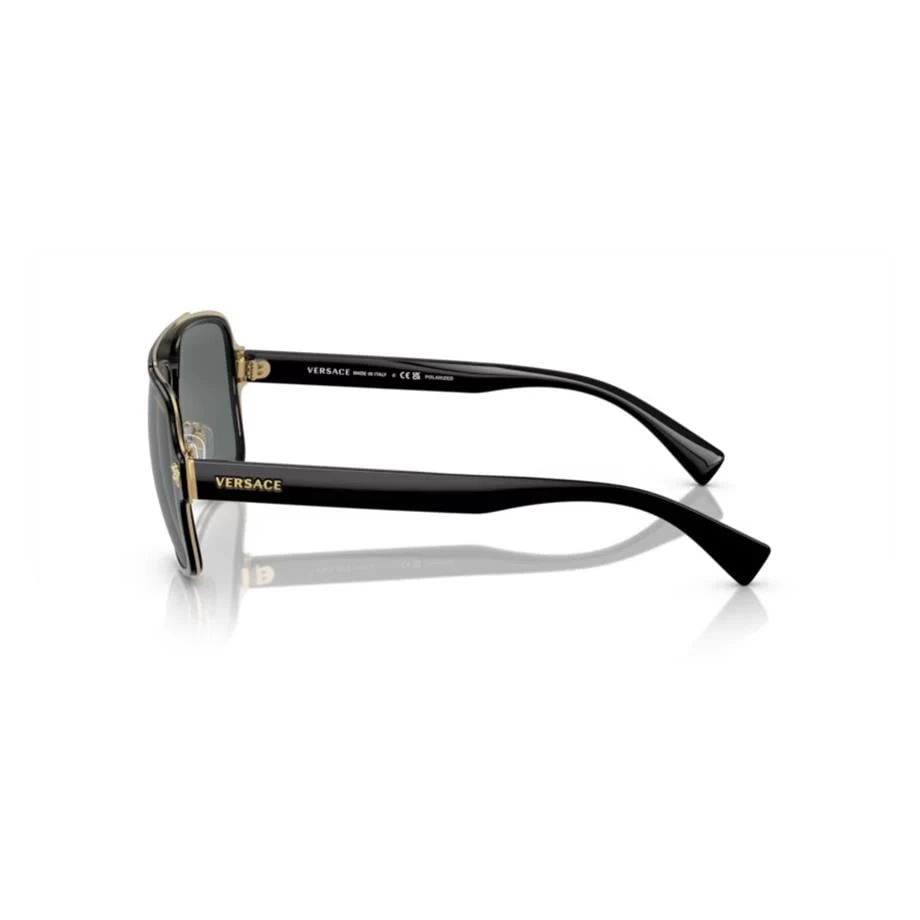 Versace Ve 2199 100281 56 Erkek Damla Siyah Metal Polarize Güneş Gözlüğü