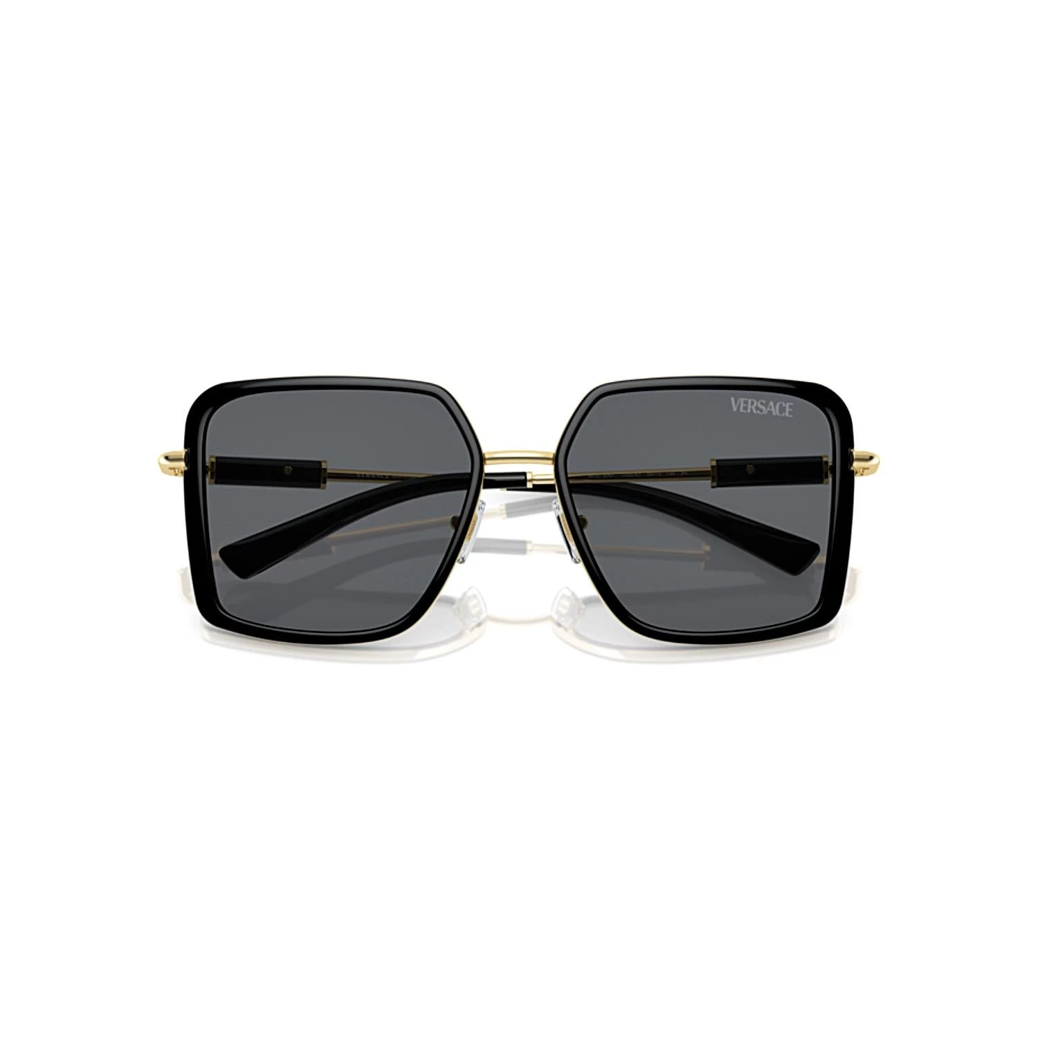 Versace VE 2261 100287 56 Kadın Kare Siyah Metal Güneş Gözlüğü