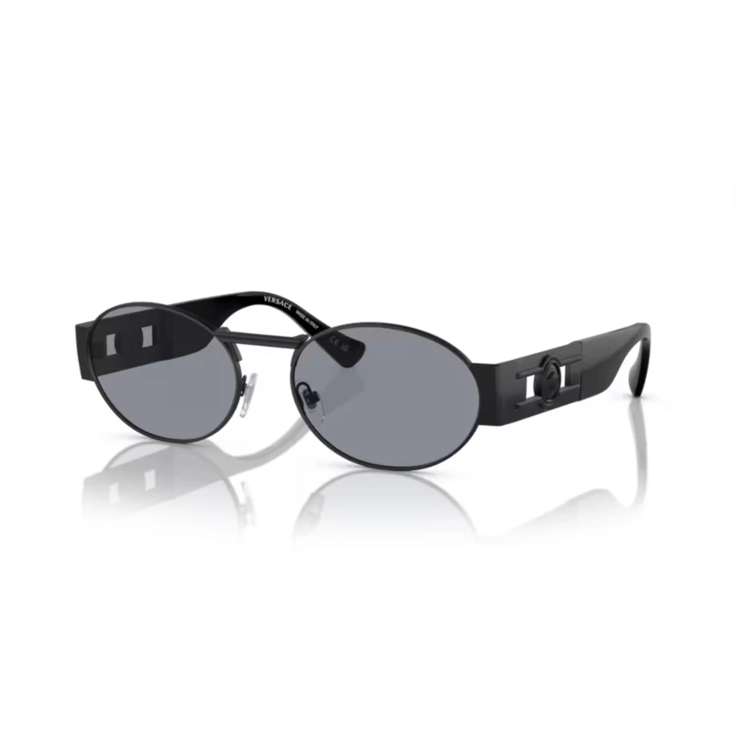 Versace 2264 1261/1 56 Unisex Oval Siyah Metal Güneş Gözlüğü