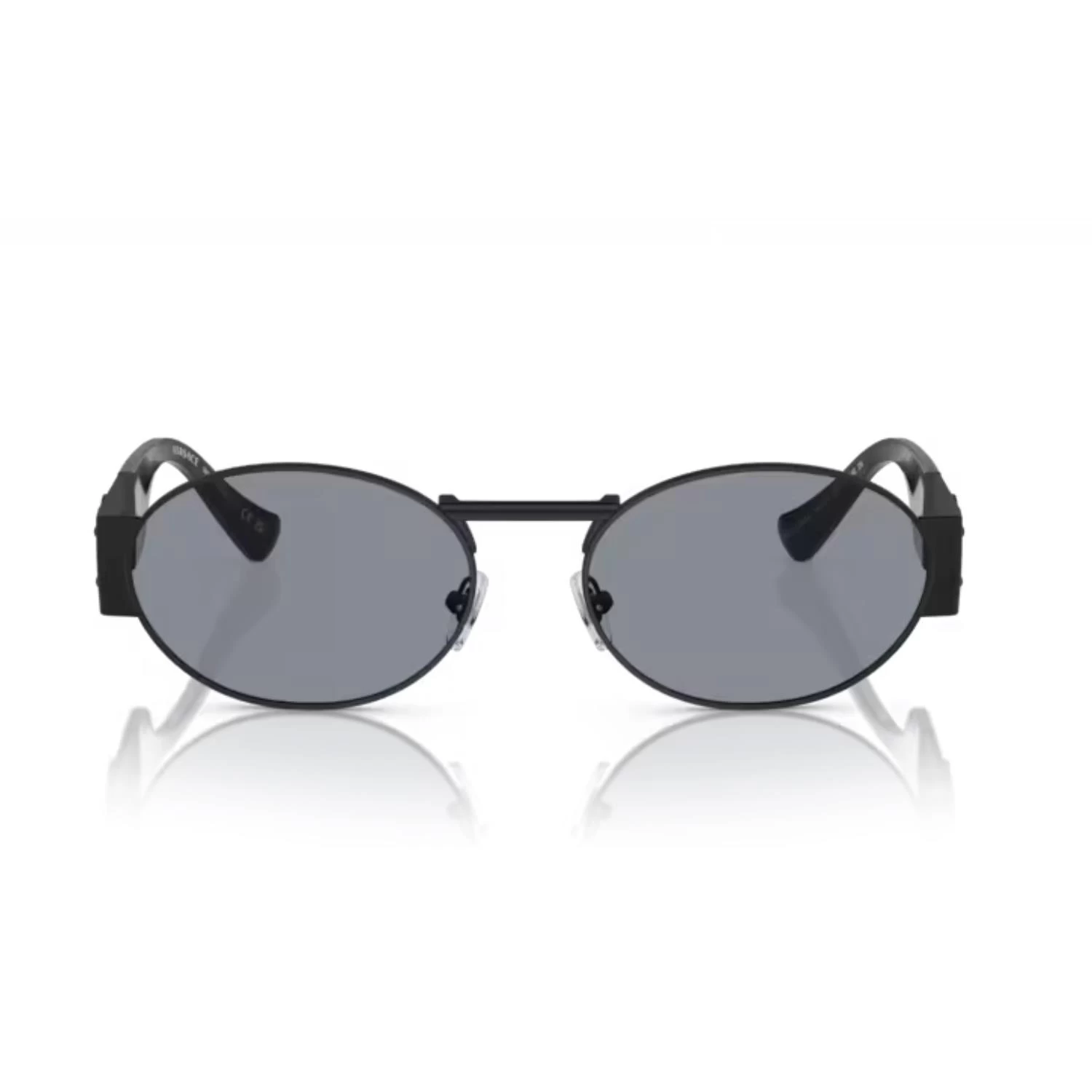 Versace 2264 1261/1 56 Unisex Oval Siyah Metal Güneş Gözlüğü