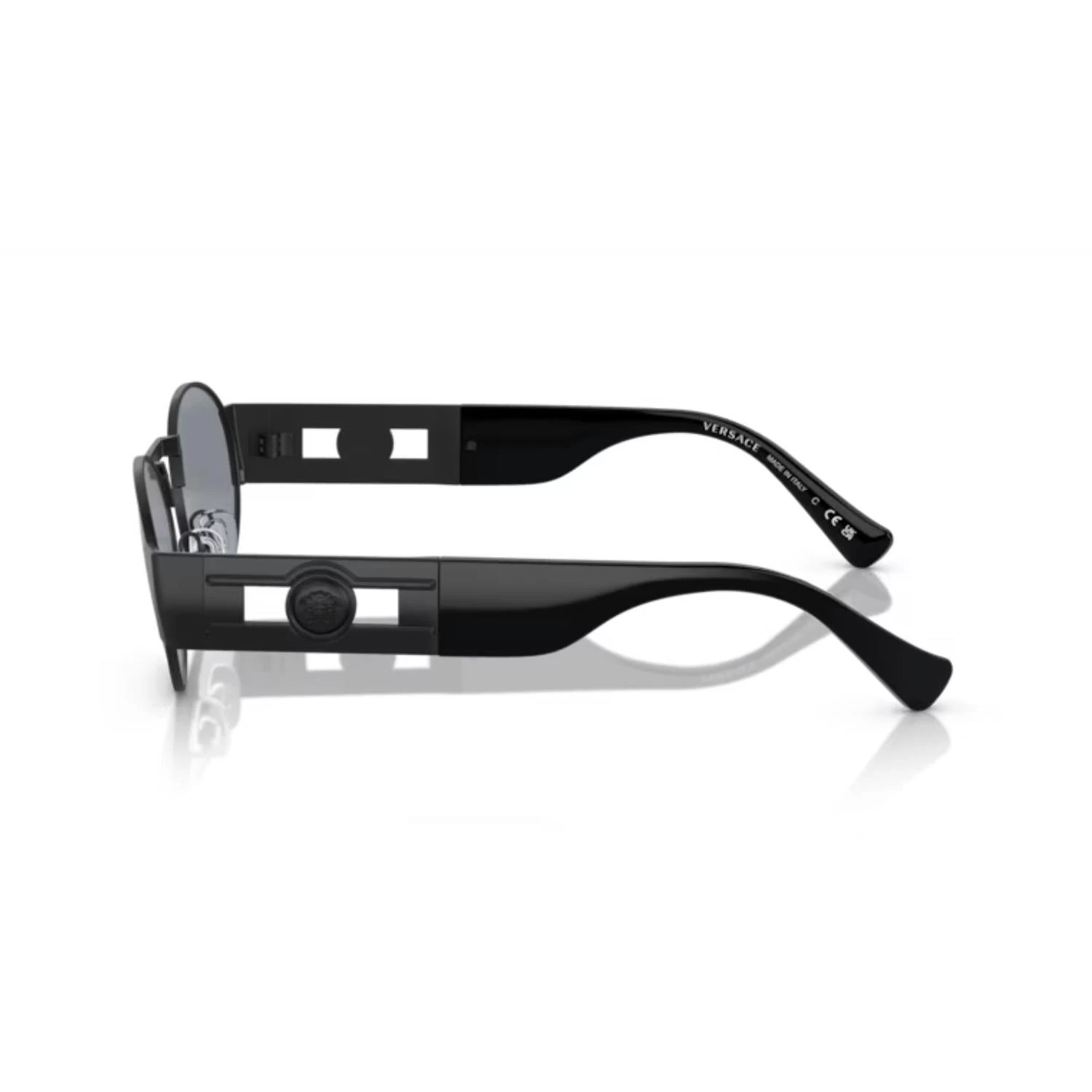 Versace 2264 1261/1 56 Unisex Oval Siyah Metal Güneş Gözlüğü