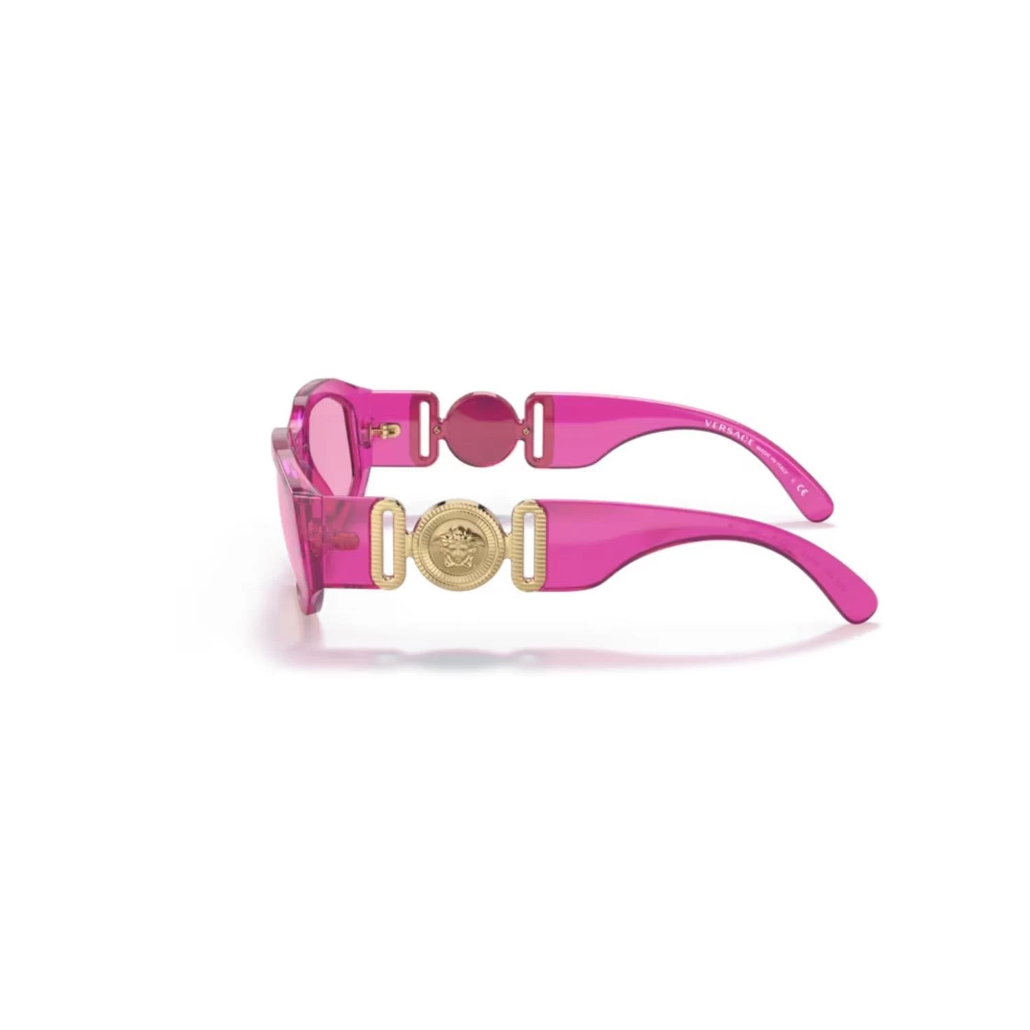 Versace VE 4361 53345 53 Kadın Geometrik Şeffaf Pembe Kemik Güneş Gözlüğü