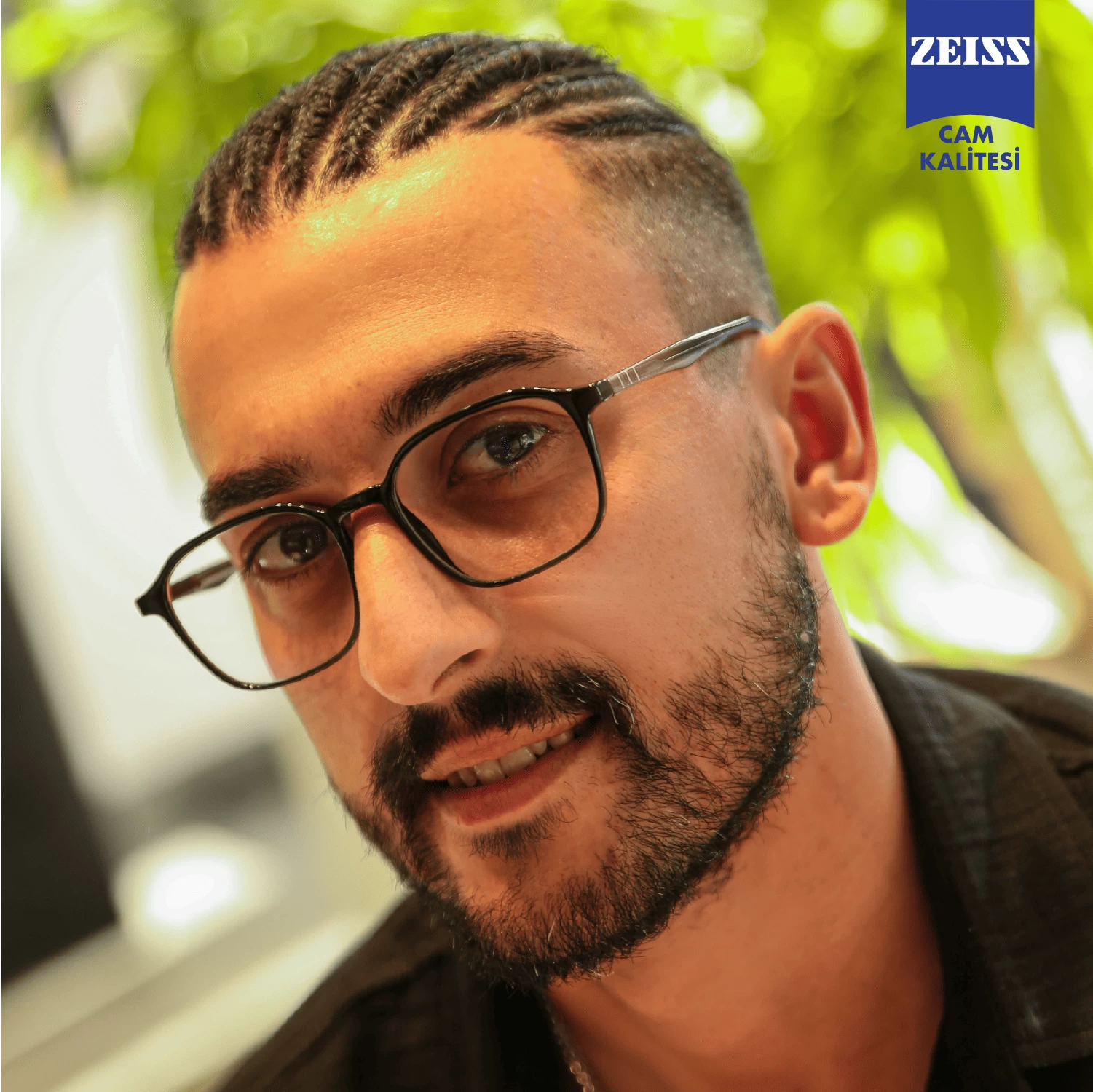 TOA 8311 C25 51 Unisex Kare Siyah Kemik  Mavi Işık Korumalı