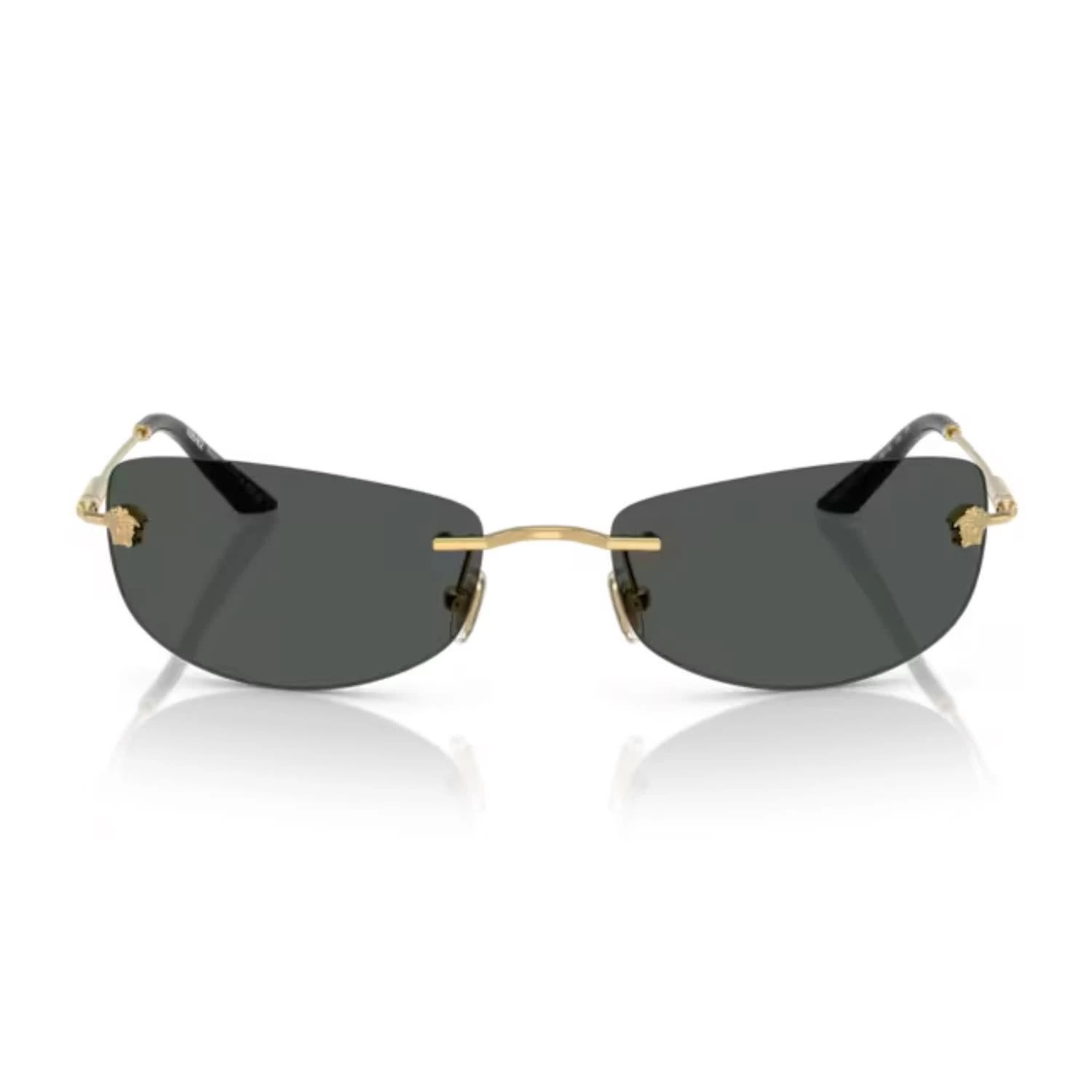 Versace Ve 2279 100287 60 Erkek Dikdörtgen Gold Metal Güneş Gözlüğü