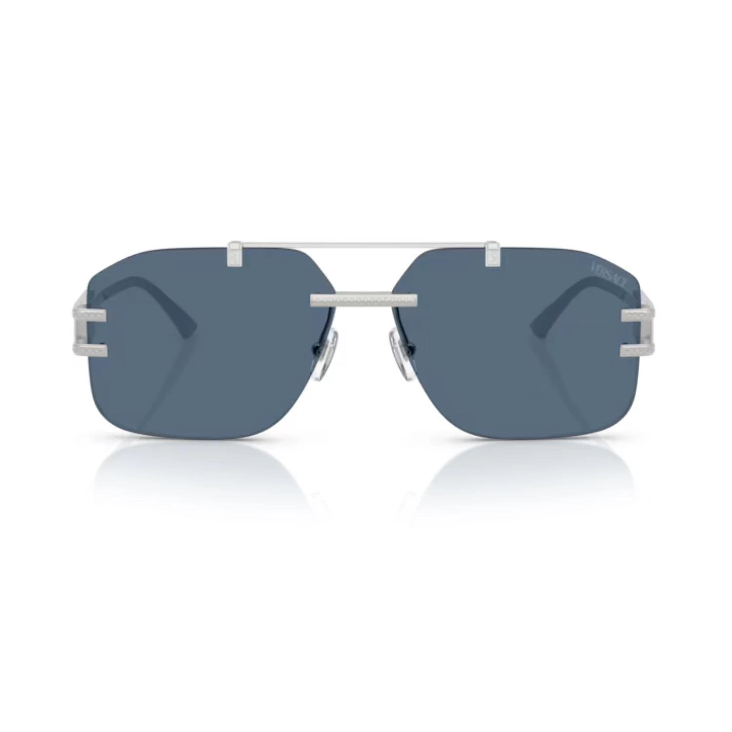 Versace Ve 2275 100080 60 Erkek Geometrik Gri Metal Güneş Gözlüğü