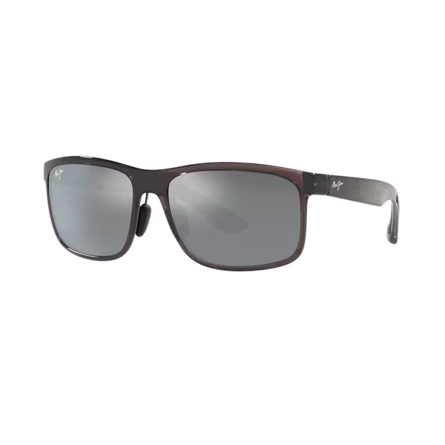 Maui Jim MJ 0449S 001 11 58 Polarize Unisex Dikdörtgen Şeffaf Gri Kemik Güneş Gözlüğü