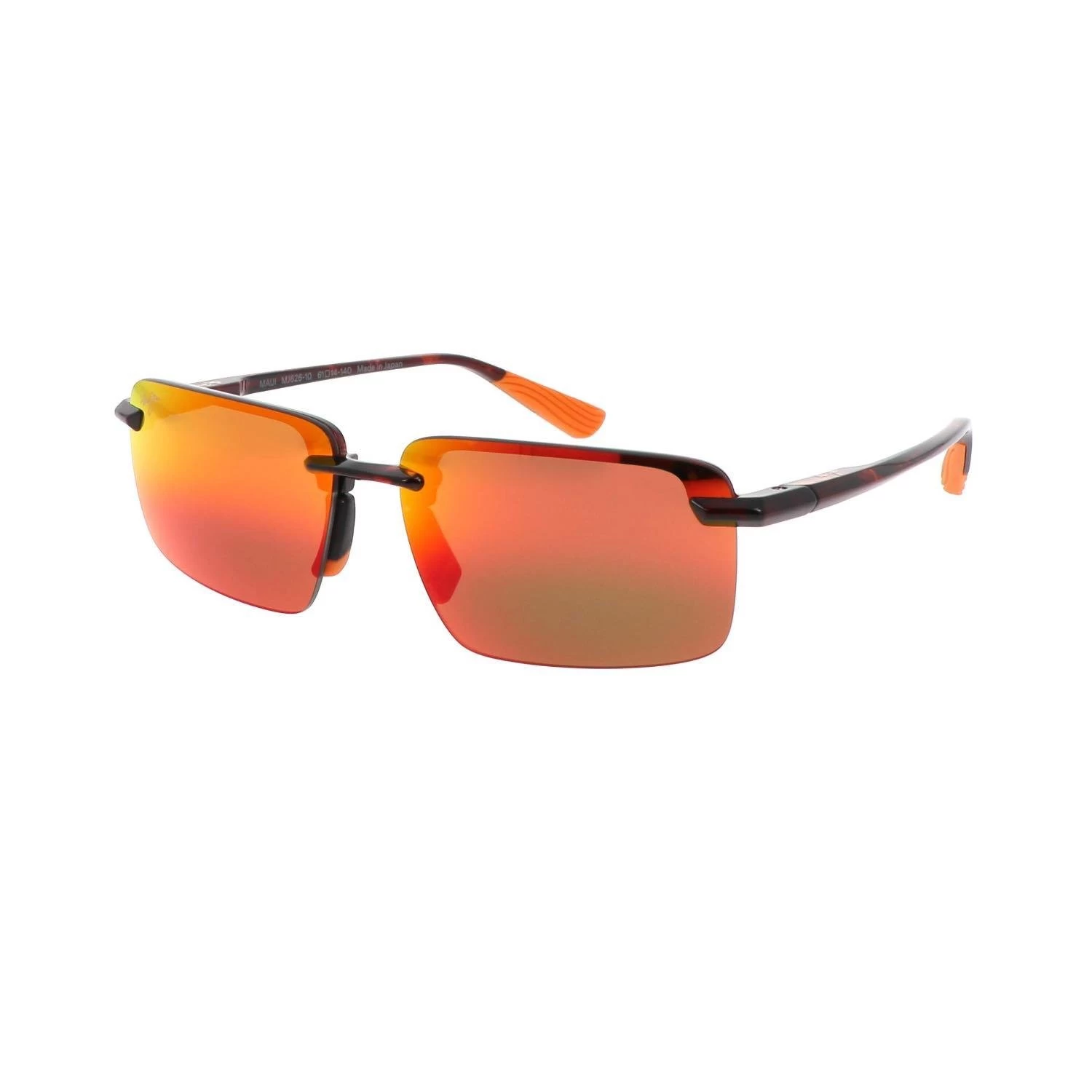 Maui Jim Mj 0626s 002 10 61 Polarize Unisex Dikdörtgen Kırçıllı Kırmızı Kemik Güneş Gözlüğü