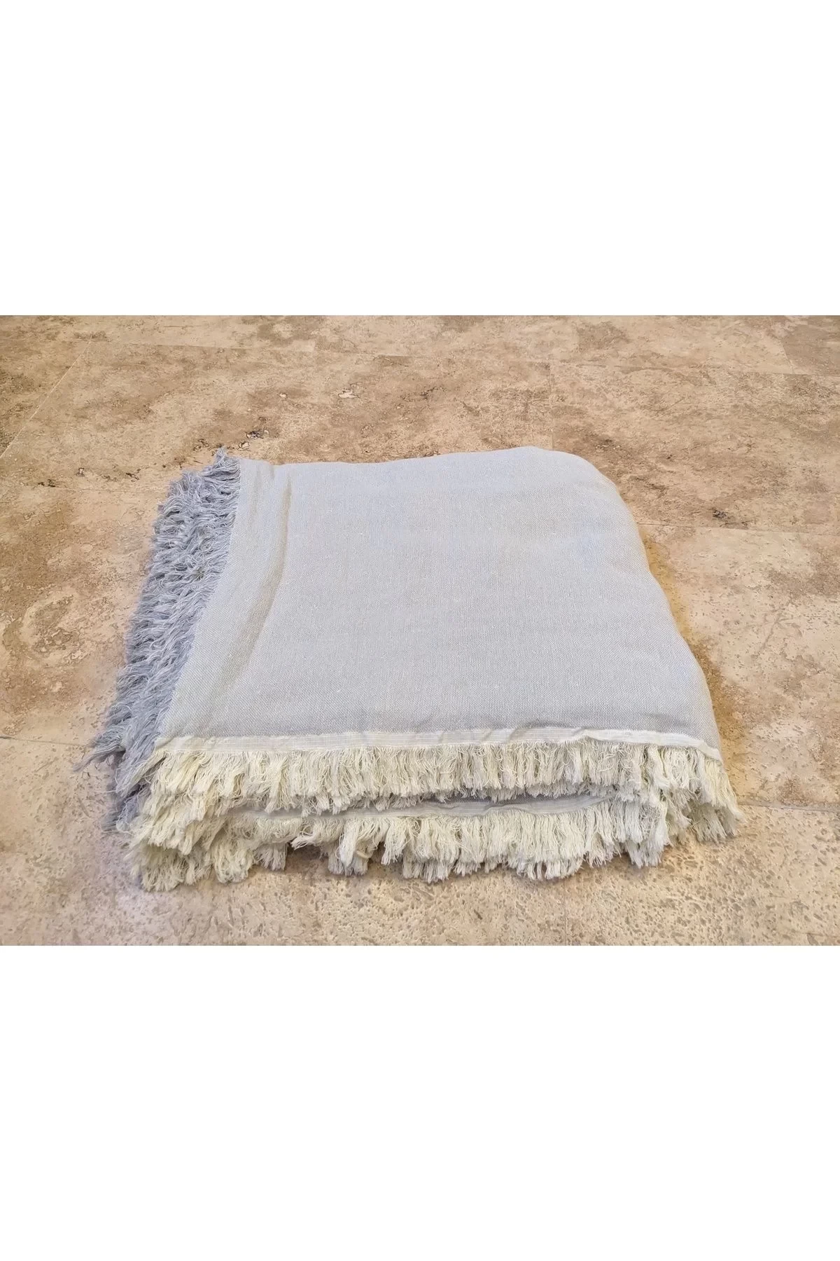 Çok Katlı Müslin Pike Mavi-gri 280x300cm