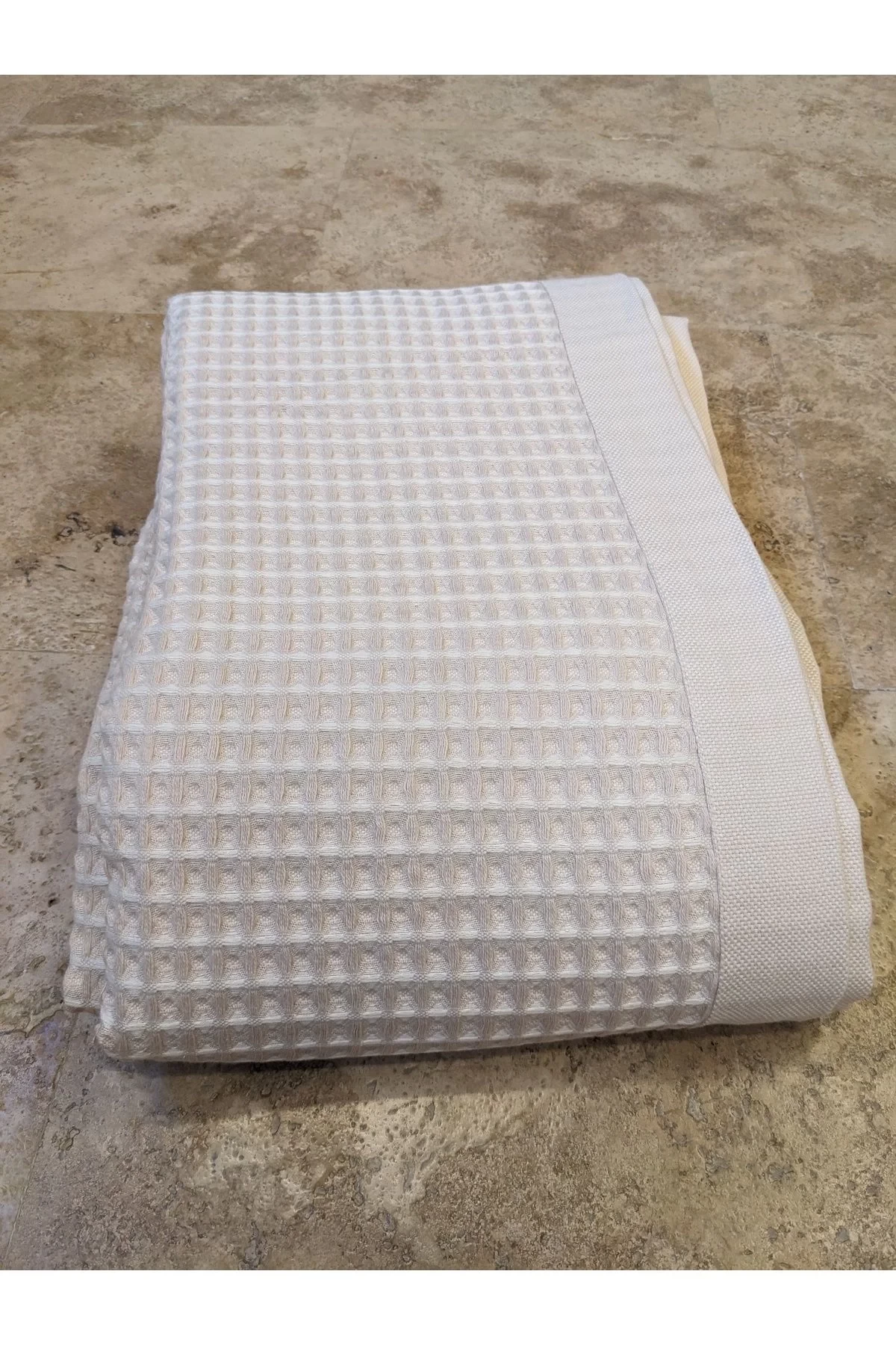 İnce Waffle Pike Krem 240x275 Cm