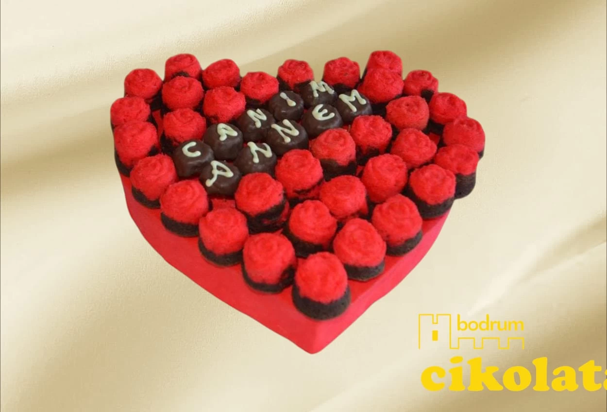 Bodrum Çikolata Anneme Kalp Kek