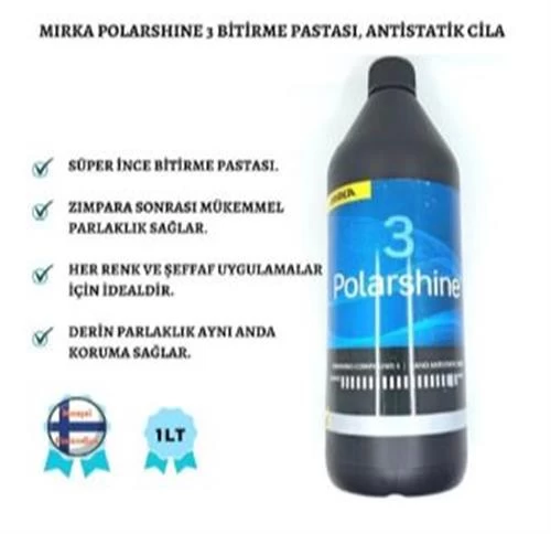 Mırka Pasta Cila Polarshıne 3 Bitirme Pastası Antistatik Polisaj 1 Lt