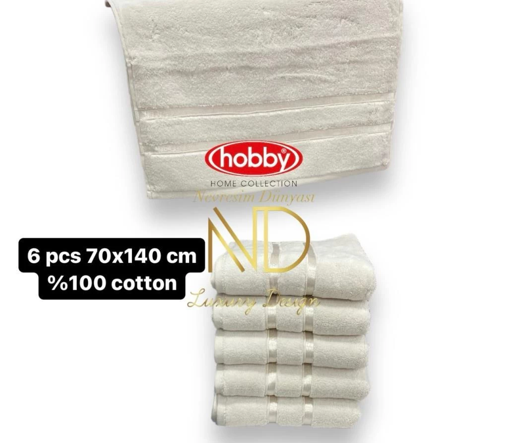 Hobby Dolce Açık Sarı 70 × 140 6'lı Havlu Seti