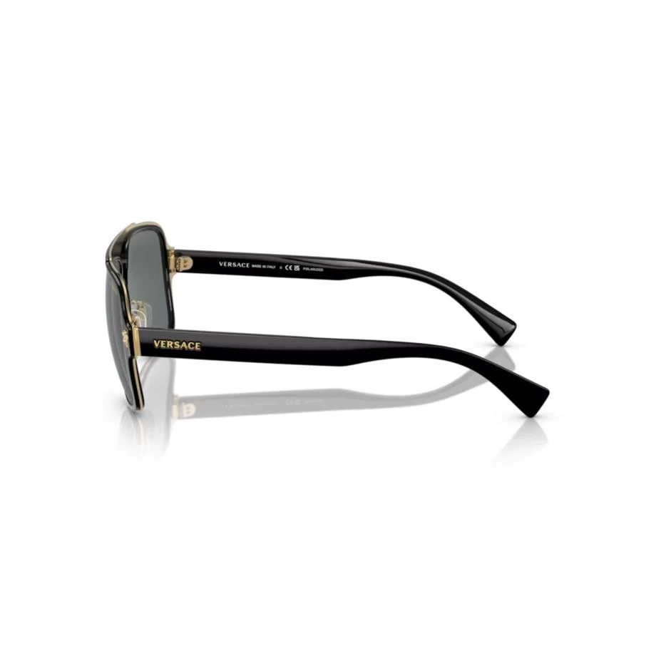 Versace Ve 2199 100281 56 Erkek Damla Siyah Metal Polarize Güneş Gözlüğü