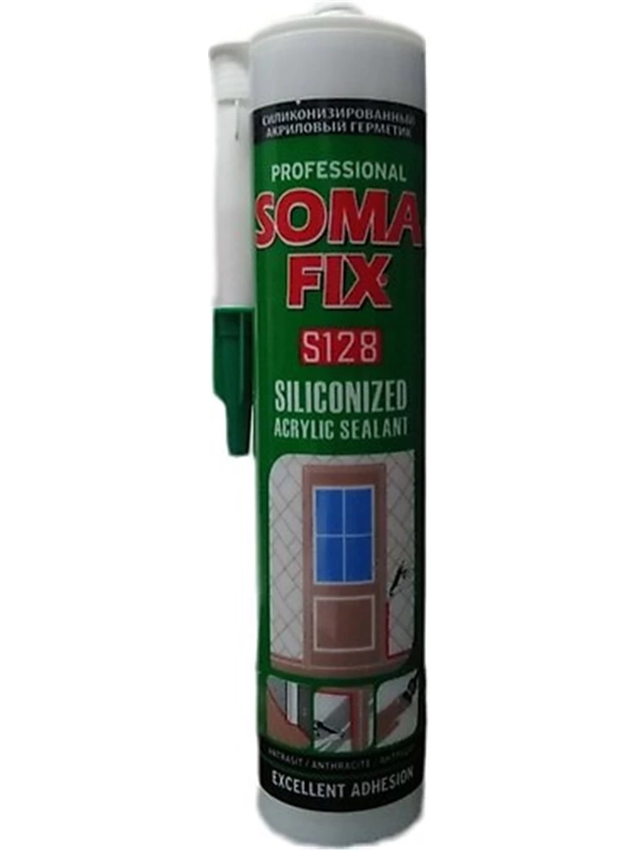 Somafix S128 Silikonize Mastik Akrilik Antrasit 310 Ml (24)