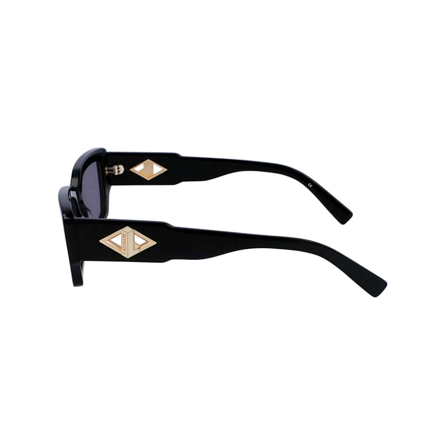 Lacoste L 6021s 001 55 Kadın Dikdörtgen Siyah Kemik Güneş Gözlüğü