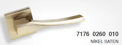 Sofuoğlu Galata/Zamak Rozetli Nikel Saten Oda Kapi Kolu