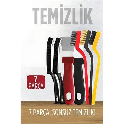7 Parça Çok Amaçlı Temizlik Spatula Ve Fırça Seti 