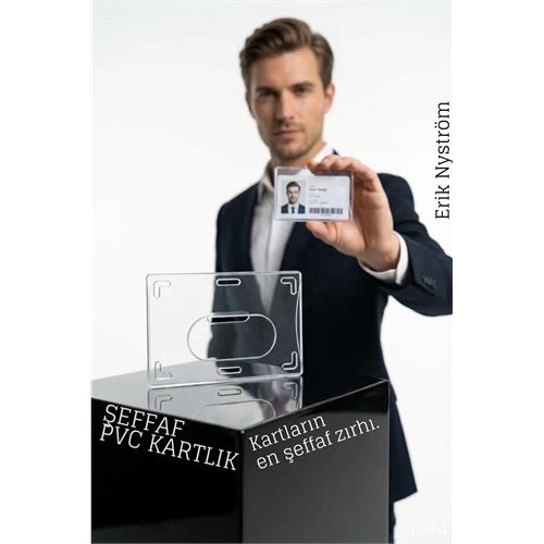  Pvc Kartlık – Ehliyet, Kimlik, Kredi Kartı Koruyucu Şeffaf Plastik Kılıf 