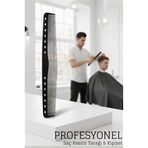 Kuaför Saç Kesim Tarağı - Profesyonel Üçgen Tasarım Berber Kesim Tarağı 