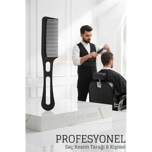 Kuaför Saç Kesim Tarağı - Profesyonel   Tasarım Berber Kesim Tarağı 