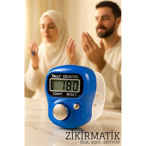 Zikirmatik Dijital Parmak Sayacı Sıfırlanabilir 5 Haneli Lcd Ekran 