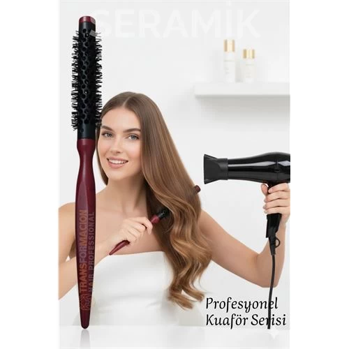 Profesyonel Kuaför 25 Mm Ceramic Ionic Nano Fön Fırçası – 26 Cm Uzunluk, Profesyonel Kuaför Serisi 