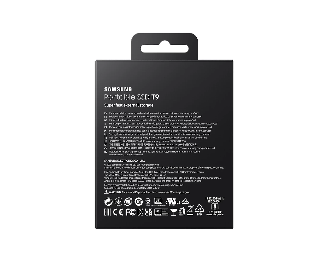 2tb Samsung 2000/1950mb/s Usb 3.2 Gen 2x2 TaŞinabİlİr T9 Mu-pg2t0b/ww