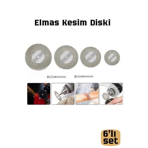 4'Lü Set Elmas Kesim Diski Gravür Ucu Taş Cam Seramik Mermer Metal Kesme Ve Aşındırma Diski 