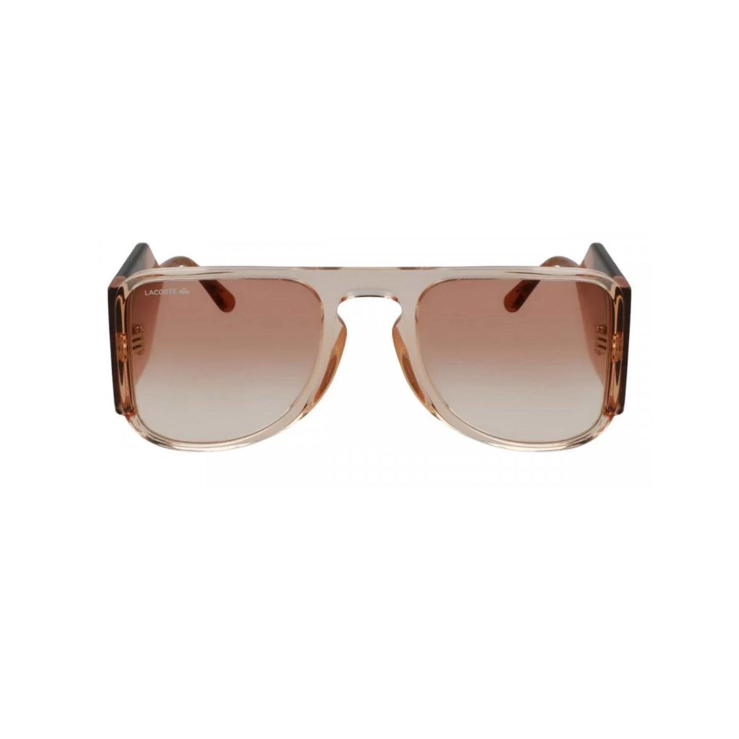 Lacoste L6064S 210 55 Unisex Kare Şeffaf Kahverengi Kemik Güneş Gözlüğü