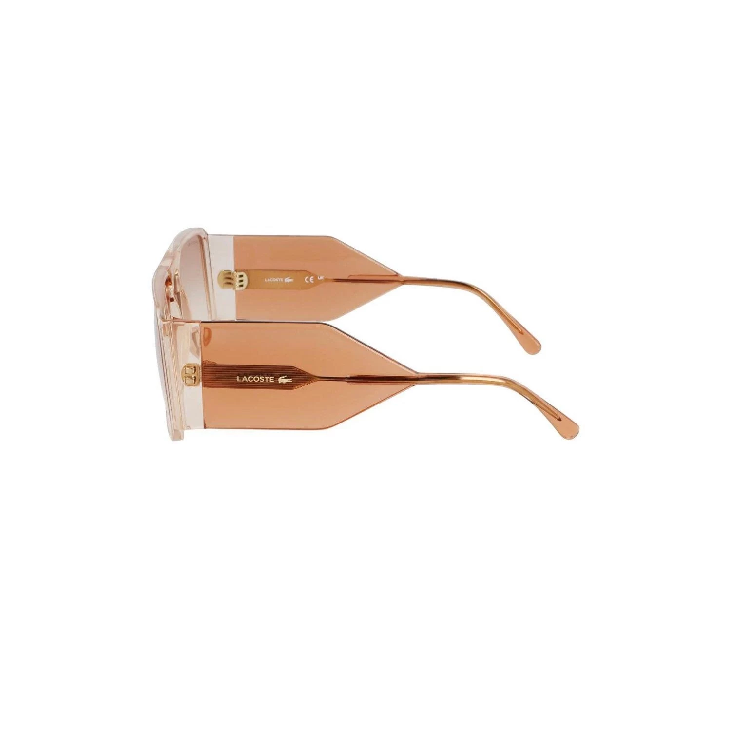 Lacoste L6064S 210 55 Unisex Kare Şeffaf Kahverengi Kemik Güneş Gözlüğü